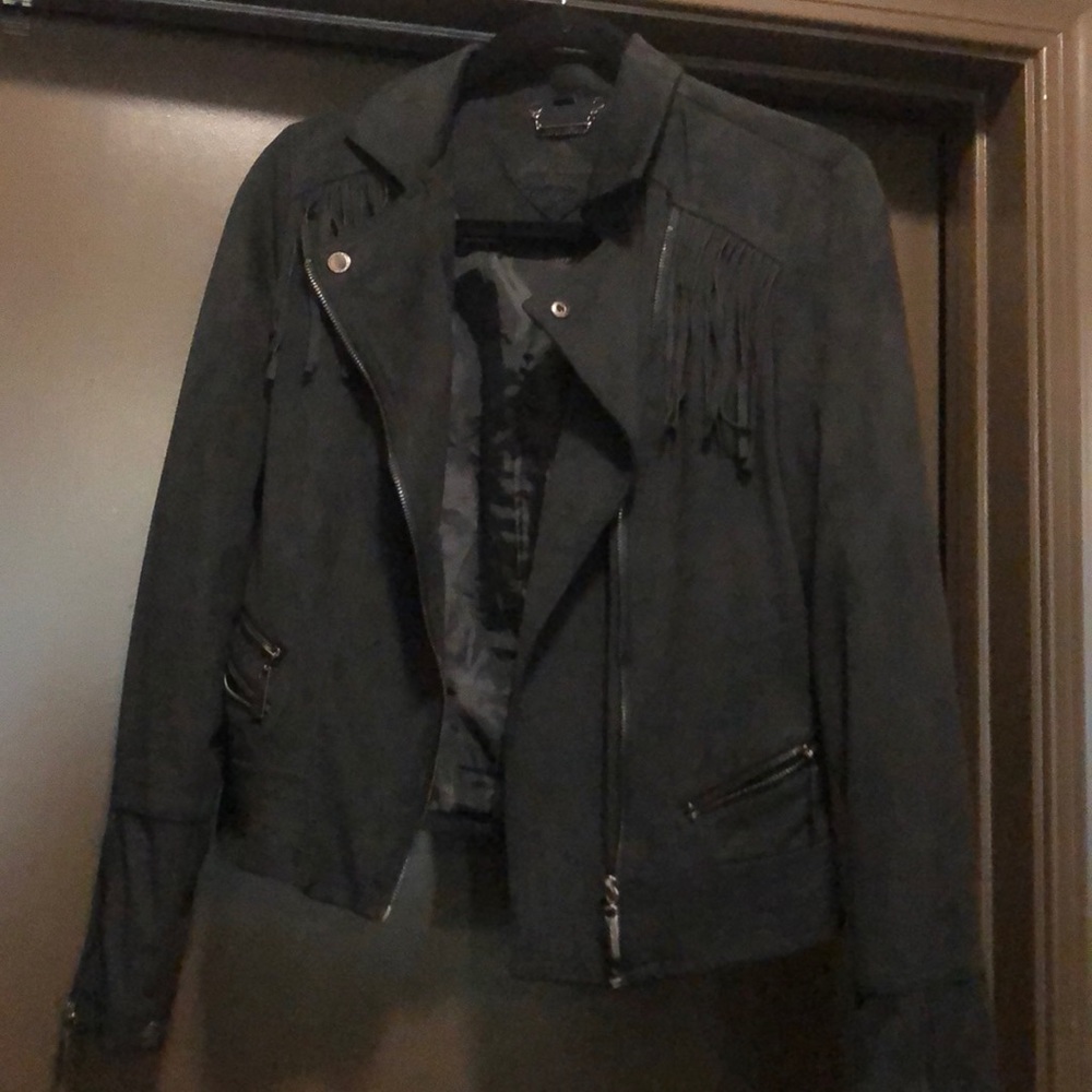 Suede Fringe Jacket